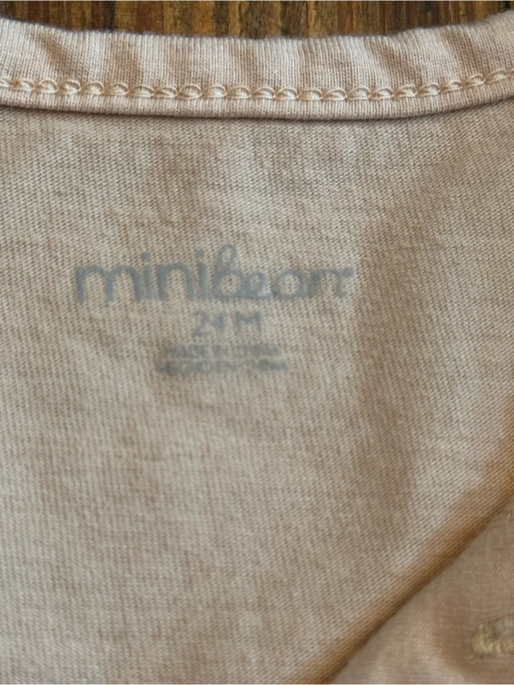 Minibean 24 month Cream toddler One-Piece Romper with Giraffe & Tiger Embroidery